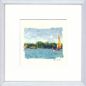 Preview: Segelboot auf dem Maschsee, Aquarell
