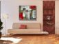 Preview: Wohnung mit einem abstrakten, schönen Kunstwerk Struktur Flächen im Bilderrahmen