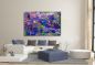 Preview: Modernes Wohnzimmer, cremefarbene Wände. Dekoration Gemälde abstrakt