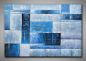 Preview: Abstraktes, helles Gemälde in kühlen Farben. Blaue Flächen