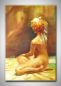Preview: Frau mit nacktem Rücken und Tüchern. Gemaltes Bild