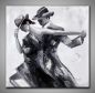 Preview: Tanzendes Paar gemalt. Kleines Kunstwerk