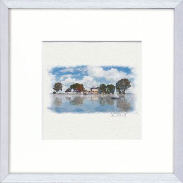 Steinhuder Meer mit Wilhelmstein Region Hannover Alu-Rahmen