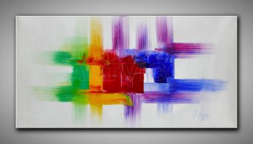 ag3-0757, Farbenfroh No.19, Abstrakt, Ölgemälde, 60x120 cm