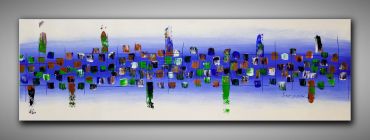 Kraftvolles abstraktes Bild im Großformat von Breugenreid