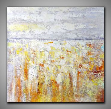 Moderne abstrakte Landschaft, Zeitgenössische Kunst, Acryl/Öl Mischtechnik, Handgemalt
