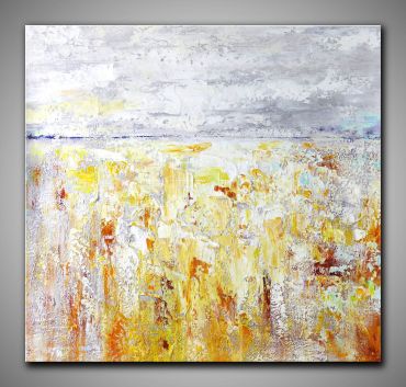 Moderne abstrakte Landschaft, Zeitgenössische Kunst, Acryl/Öl Mischtechnik, Handgemalt