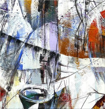 Preview: Bilddetail Maltechnik abstrakt