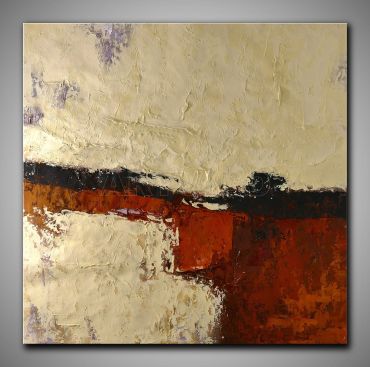 Abstraktes Ölgemälde einer erdigen Oberfläche