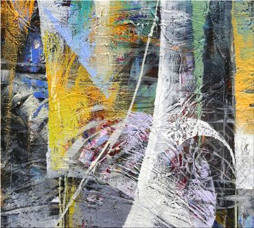 Bilddetail Maltechnik abstrakt