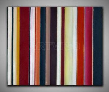 Leinwandbild abstrakte Kunst gemalt in freundlichen Farben