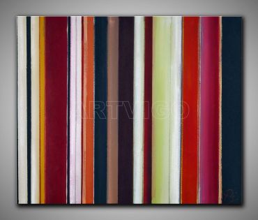 Leinwandbild abstrakte Kunst gemalt in freundlichen Farben