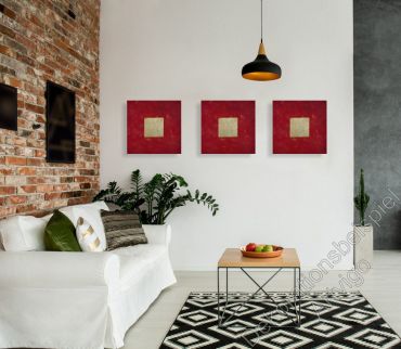 Sofa mit absDekorationsbeispiel abstrakte Bildertrakten Bildern