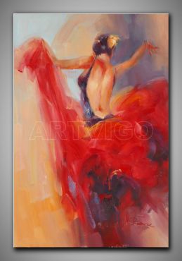 Frau in Rot Flamenco Tanz, Gemälde kaufen