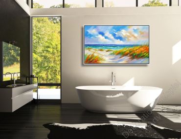 Helles Badezimmer. Zur Dekoration Beispiel Strand impressionitisch