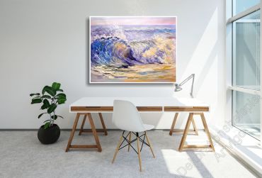 Preview: Helles Arbeitszimmer. Zur Dekoration Beispiel Brandung impressionitisch