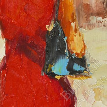 Preview: Ausschnitt Gemälde, Rotes Kleid