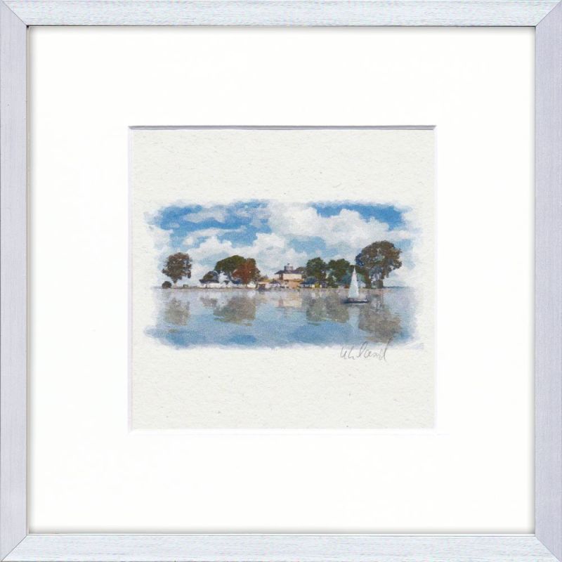 Steinhuder Meer mit Wilhelmstein Region Hannover Alu-Rahmen