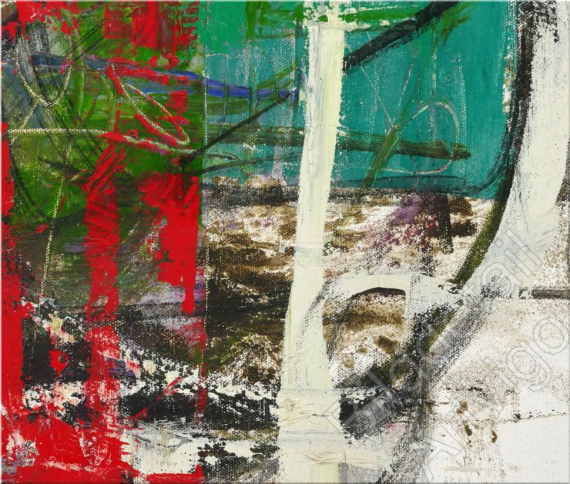 Bilddetail Maltechnik abstrakt