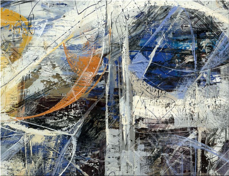 Bilddetail Maltechnik abstrakt