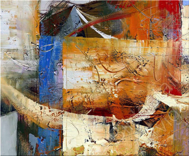 Bilddetail Maltechnik abstrakt