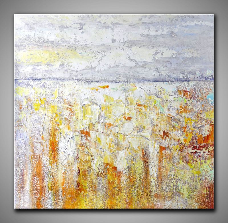 Moderne abstrakte Landschaft, Zeitgenössische Kunst, Acryl/Öl Mischtechnik, Handgemalt