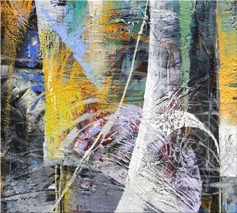 Bilddetail Maltechnik abstrakt