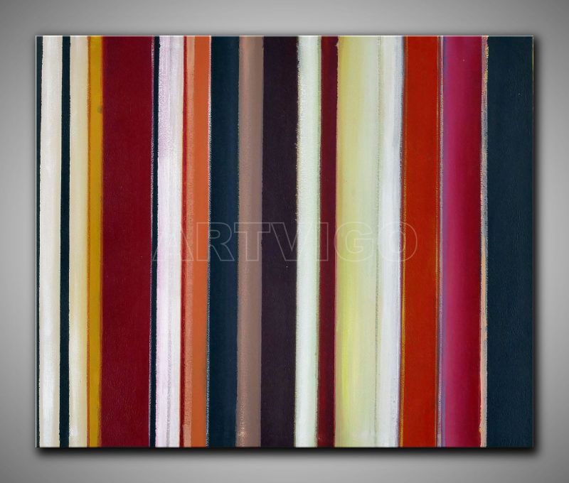 Leinwandbild abstrakte Kunst gemalt in freundlichen Farben