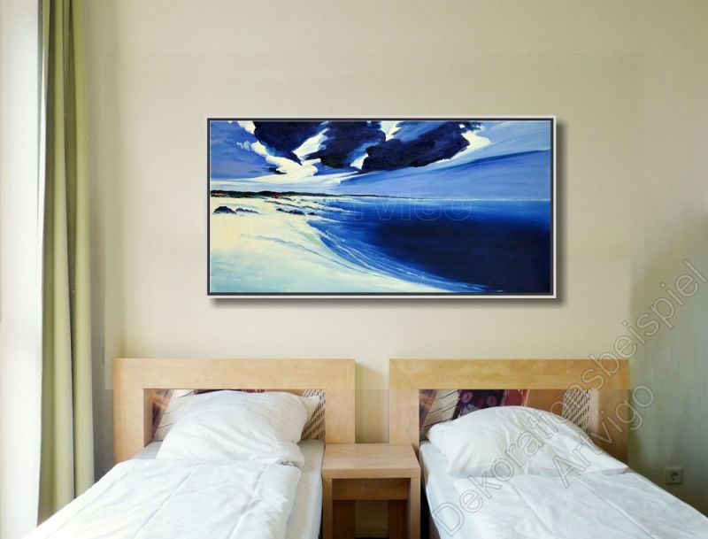 Gemütliches Schlafzimmer. Dekoration beispiel Strand impressionitisch