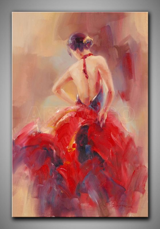 Frau Flamenco Tanz, Gemälde
