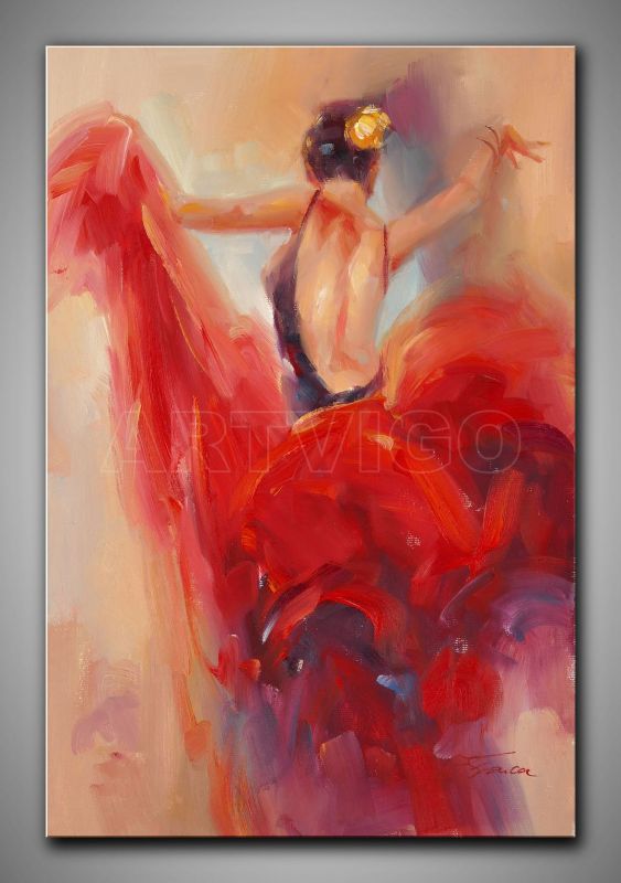 Frau in Rot Flamenco Tanz, Gemälde kaufen