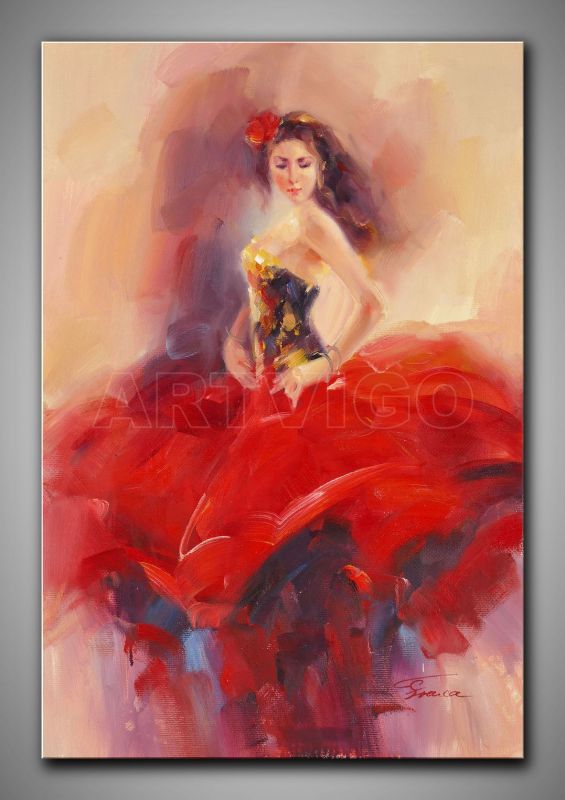 Frau in Rot Flamenco Tanz, Gemälde kaufen