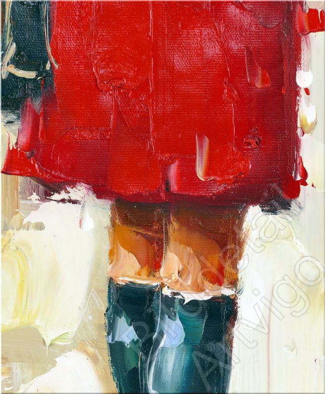 Ausschnitt Gemälde, Rotes Kleid