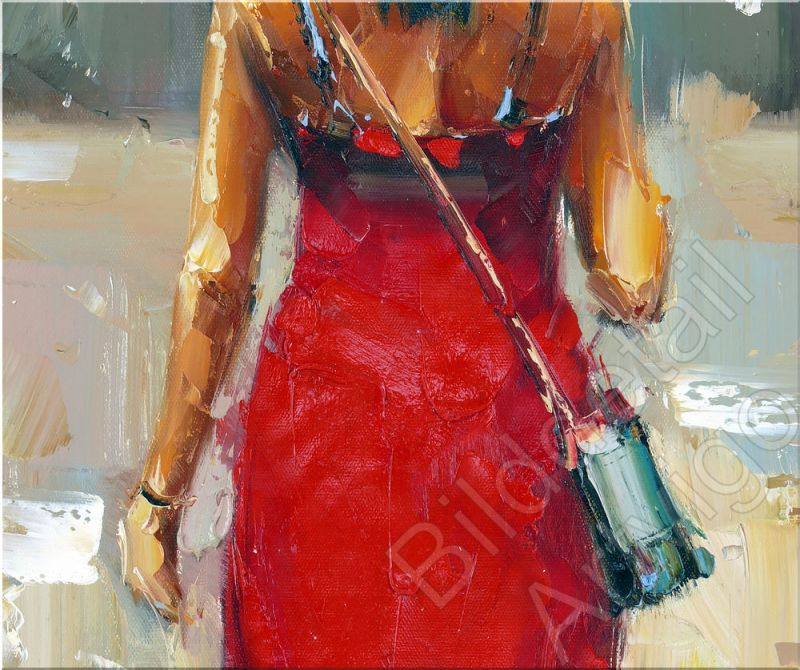 Ausschnitt Gemälde, Rotes Kleid