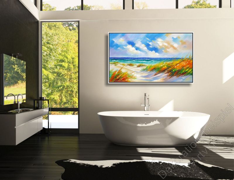 Helles Badezimmer. Zur Dekoration Beispiel Strand impressionitisch
