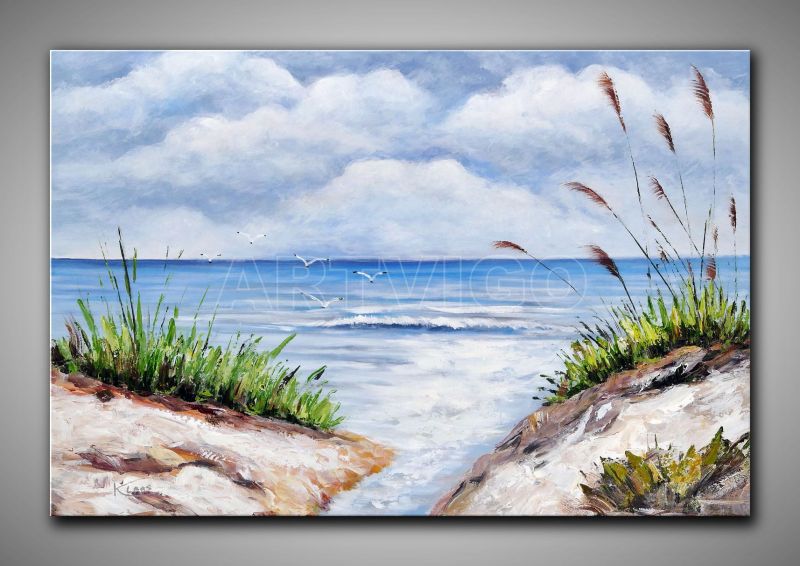 Strand, Wolken und Meer Gemälde