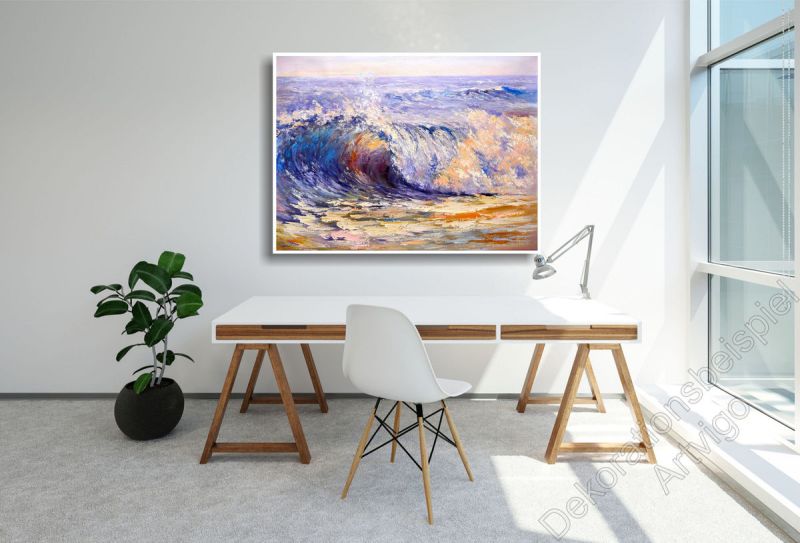 Helles Arbeitszimmer. Zur Dekoration Beispiel Brandung impressionitisch