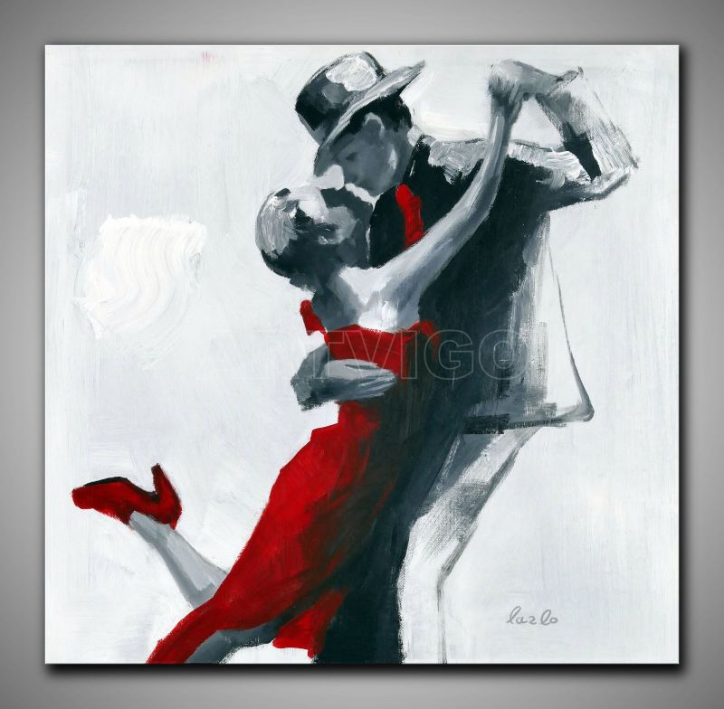 Tanzendes Paar gemalt. Kleines Kunstwerk