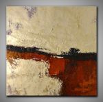 Abstraktes Ölgemälde einer erdigen Oberfläche