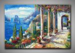 Echtes, künstlerisches Ölgemälde Mediterrane Landschaft
