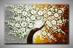 Leinwandbild Kirschblüte, modern gemalt