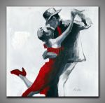 Tanzendes Paar gemalt. Kleines Kunstwerk